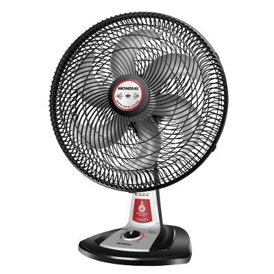 Ventilador De Mesa Mondial Turbo Tech Repelente Líquido Vt-rp-03 Vent 40cm Turbo-220v-preto/prata