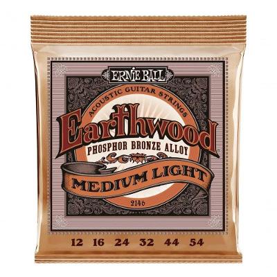 Encordoamento P-violão Aço Earthwood Media Leve Phosphor Bronze Ernie Ball 012"-054" P02146