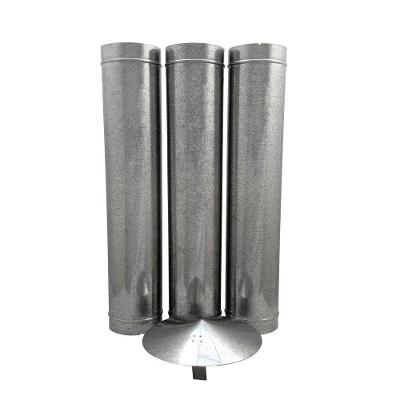 1,80 M Duto Galvanizado 130 Mm De Diâmetro Com Chapéu Chinês