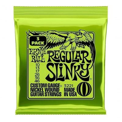 Encordoamento 010"-046" P-guitarra Regular Slink Niquel Ernie Ball Pct C-3 P03221 - Pç - 3