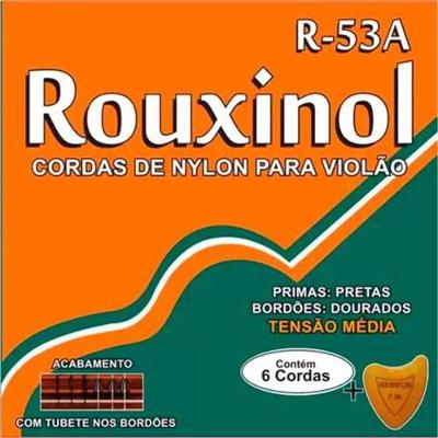 Encordoamento Violão Nylon-preto-dourada Tensão Média Rouxinol - R53a