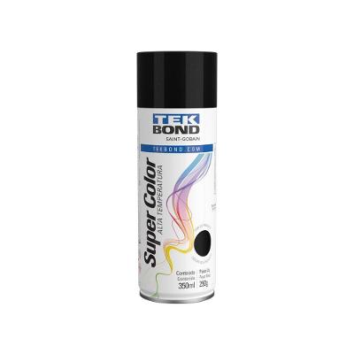 Tinta Aerossol Alta Temperatura 350ml - Tekbond Preto Brilhante
