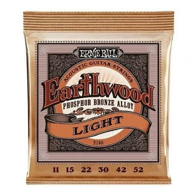 Encordoamento P-violão Aço Earthwood Leve Phosphor Bronze Ernie Ball 011"-052" P02148