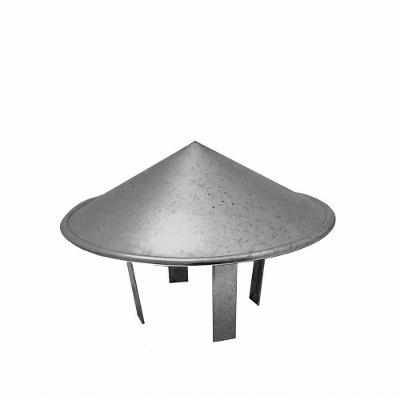 Chapéu Chinês Galvanizado Para Dutos 100 Mm Topo De Chaminé