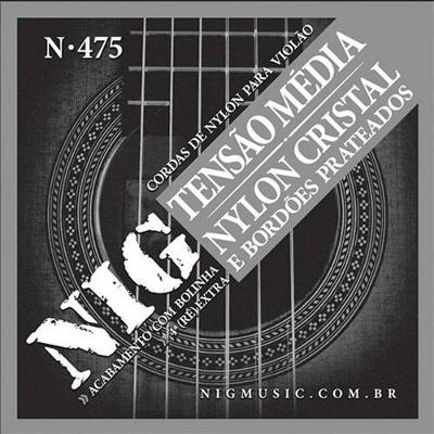 Encordoamento Violão Nylon-cristal-prateada Tensão Media Nig - 4ª Corda (ré) Extra - N475