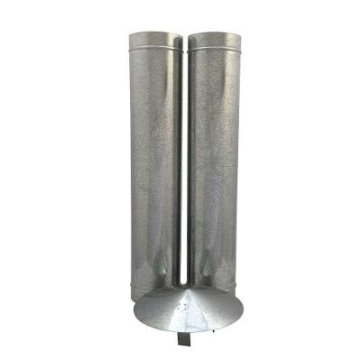 1,20 M Duto Galvanizado 100 Mm De Diâmetro Com Chapéu Chinês