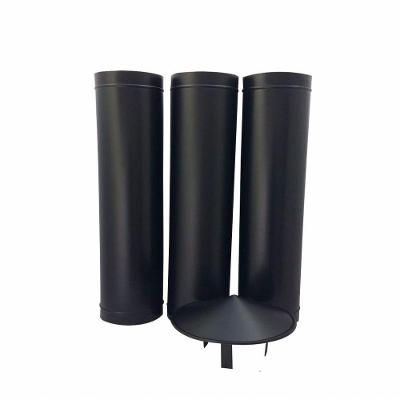 1,80 M De Duto Preto De 115 Mm De Diâmetro Com Chapéu Chinês