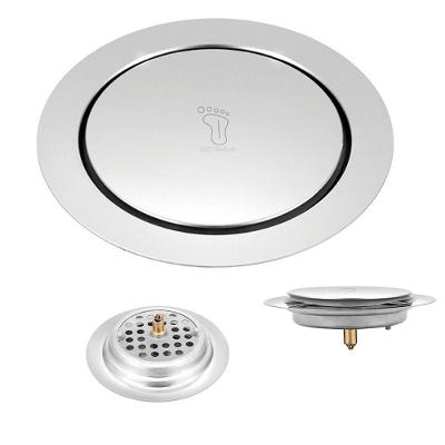 Ralo Click Inteligente Inox 15X15 Banheiro Lavabo Redondo