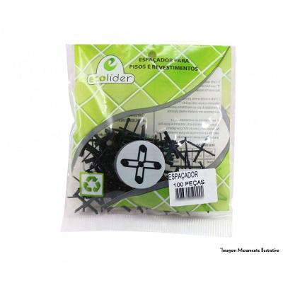 Espacador Piso/Azul Ecolider Preto 1,5Mm 100Pcs C/10Pcs