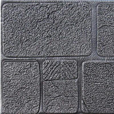Painel Placa 3d Auto Adesivo Tijolinho Pedras Preto 70x70cm