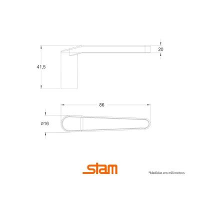 Fechadura Inox Polido Broca 40 - Stam Externa 803/03