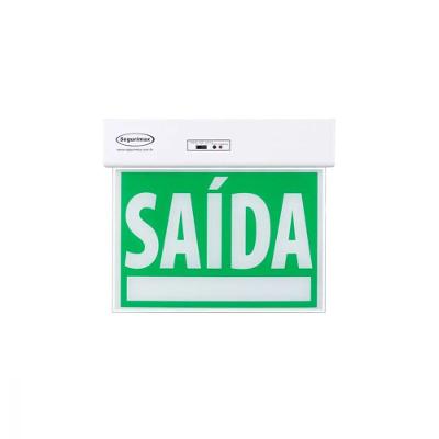 Sinalização De Saída Dupla Face Verde Emergência C/Adesivo
