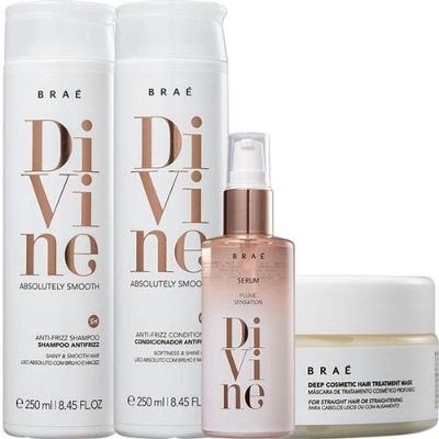 Braé Divine Shampoo Condicionador 2x250 Ml Máscara 200 Ml E Sérum 60 Ml