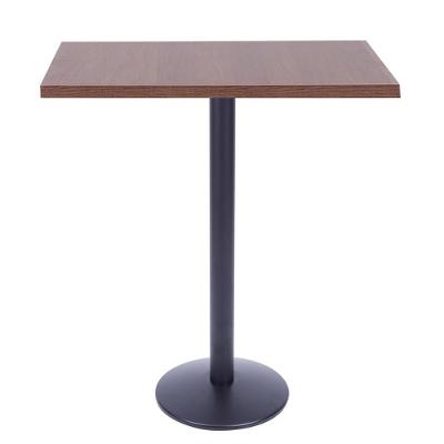 Mesa Bistrô Zeta 111,50 Cm (Altura) Com Tampo Em Mdp Quadrado 80 Cm Imbuia