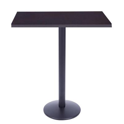 Mesa Bistrô Zeta 111,50 Cm (Altura) Com Tampo Em Mdp Quadrado 80 Cm Preto
