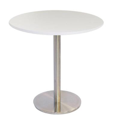 Mesa Bistrô Beta 112,50 Cm (Altura) Com Tampo Em Mdp Redonda 80 Cm Branco