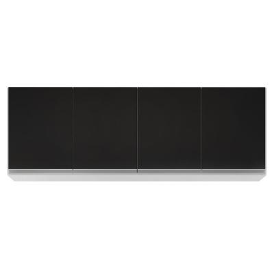 Armário Aéreo 160cm 4 Portas Nevada Branco/preto - Lumil Móveis