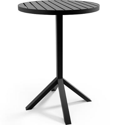 Mesa Bistrô Alta Para Área Gourmet Bar 105Cm Hani D04 Preto