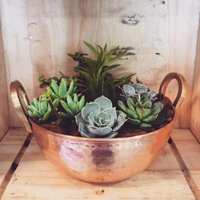 Tachinho Mini De Cobre Puro Servir E Decorar Com Alças 9Cm