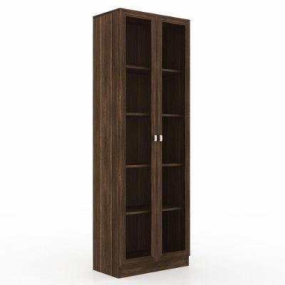 Armário Portas de Vidro para Escritório Nogal Tecno Mobili