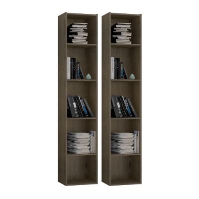 Kit 2 Estantes Livreiro Multiuso 4 Prateleiras Janaína Castanho - Ajl Móveis