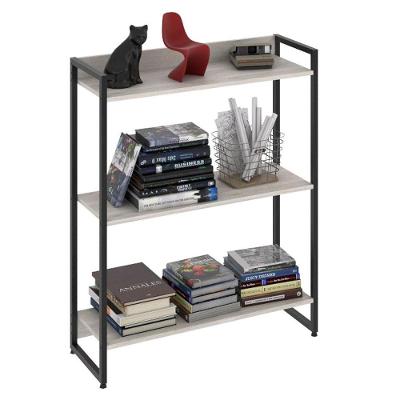 Estante Livreiro Multiuso Dynamica Industrial 80cm 3 Prateleiras C08 Snow
