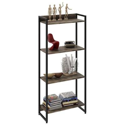 Estante Livreiro Multiuso Dynamica Industrial 60cm 4 Prateleiras C08 Carvalho Dark