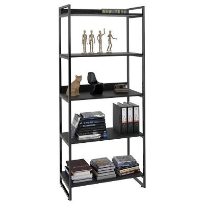 Estante Multiuso 80cm 5 Prateleiras C08 Preto Onix