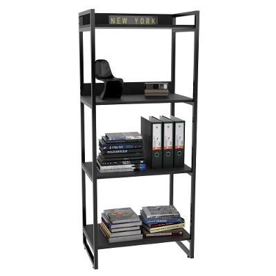 Estante Multiuso 60cm 4 Prateleiras C08 Preto Onix