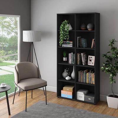 Estante 8 Prateleiras Para Escritório Fidenza Preto