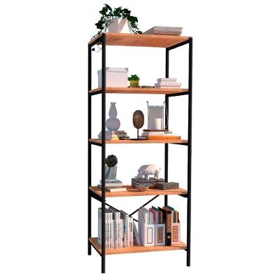 Estante Livreiro Multi Estilo Industrial 150cm 5 Prateleiras Trento Preto Fosco