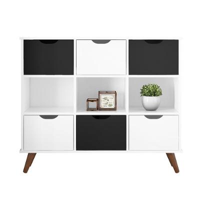 Nicho Organizador C/ 6 Gavetas Branco/Branco E Preto