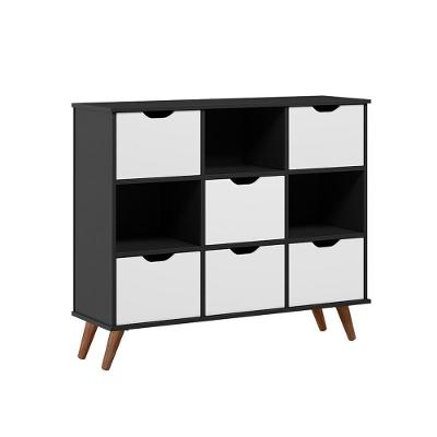 Nicho Organizador C/ 6 Gavetas Preto/Branco