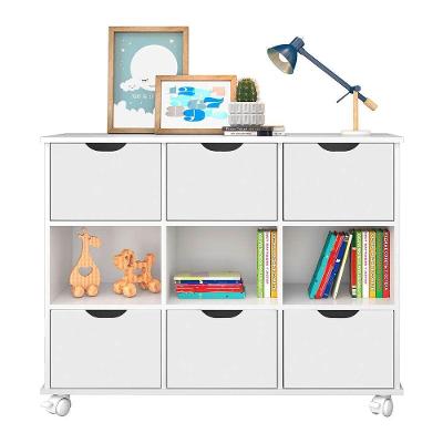Nicho Organizador C/ 6 Gavetas Com Rodízio branco