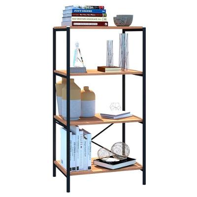 Estante Livreiro Baixa Multiuso 60cm 4 Prateleiras Padova Demolição/preto