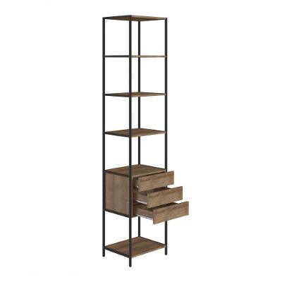 Estante 03 Gavetas Steel Quadra 27807 Vermont Preto Fosco
