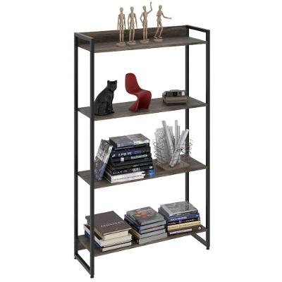 Estante Livreiro Multi Dynamica Industrial 80Cm 4 Prateleiras C08 Carvalho Dark