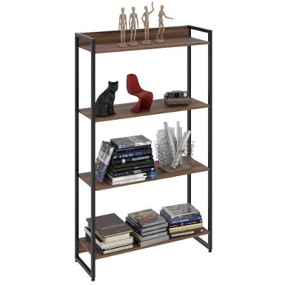 Estante Livreiro Multi Dynamica Industrial 80Cm 4 Prateleiras C08 Nogal