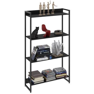 Estante Livreiro Multi Dynamica Industrial 80Cm 4 Prateleiras C08 Preto Ônix