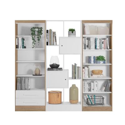 Kit Com 3 Módulos Carvalho/Branco - Fdecor
