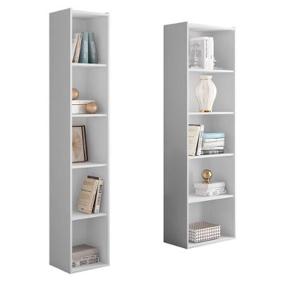 Kit 2 Estantes Livreiro Multiuso Workspace 5 Nichos Branco