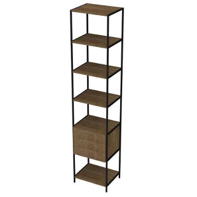 Estante Livreiro Multiuso Steel Quadra 3 Gavetas Vermont/preto