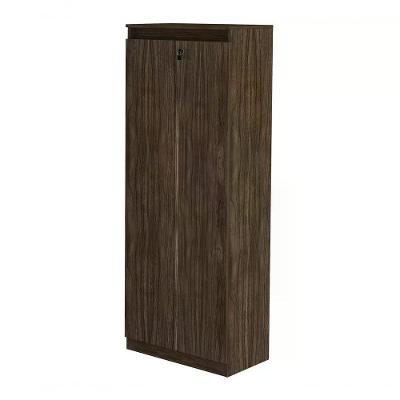 Armário 02 Portas Para Escritorio Com Chave Me4151 Nogal