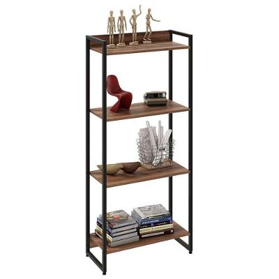 Estante Livreiro Multiuso Dynamica Industrial 60cm 4 Prateleiras C08 Nogal
