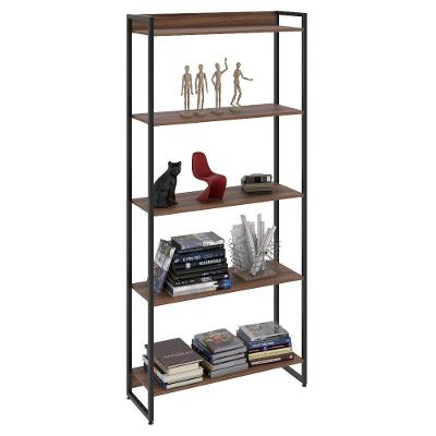 Estante Livreiro Multi Dynamica Industrial 80Cm 5 Prateleiras C08 Nogal