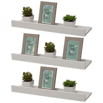 Kit 3 Prateleiras Porta Quadros 80 X 10cm Suporte Invisível