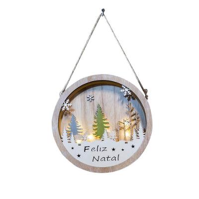 Guirlanda Feliz Natal Led Madeira Anel Encanta Taschibra