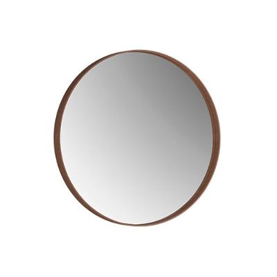 Espelho Redondo Decorativo 60 Cm Genova Castanho