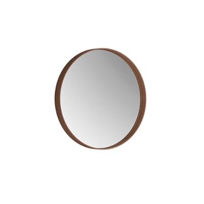 Espelho Redondo Decorativo 50 Cm Torino Castanho