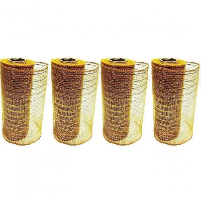 Kit Tela Decoração Natal Fita 15cmx5m Dourado 4 Peças - Magizi